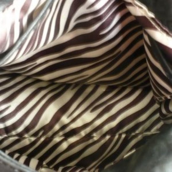 ❤️Dana Buchman Handbag  Black, White & Violet Shoulder Bag - Picture 7 of 8